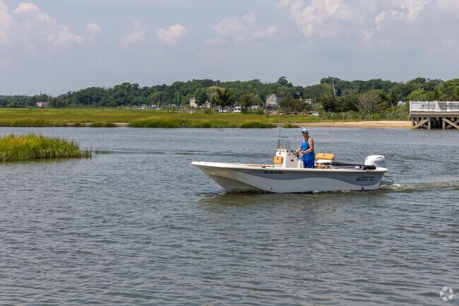 Enjoy the boat lifestyle offered by being near waterways in Mount Pleasant.