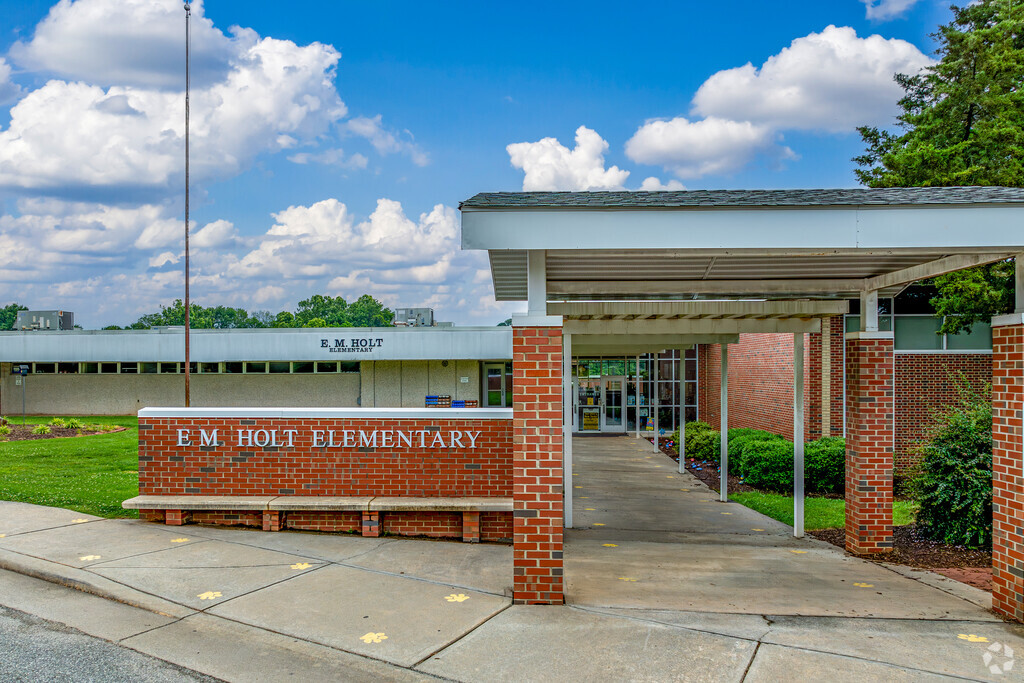 Edwin M. Holt Elementary School serves over 500 students in the Burlington area.
