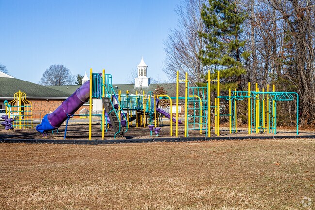 The playground at ASU Academy At Middle Fork is colorful and vibrant.