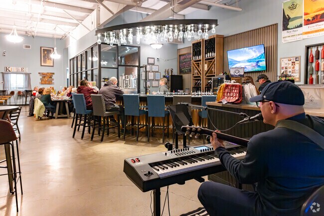 Evergreen wine and jazz enthusiasts enjoy a live performances at Waters Edge Winery and Bistro on Wednesday nights.