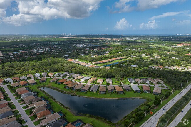 Estero Park features several private subdivisions with homes in a suburban layout.