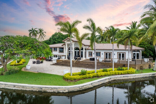 Large Mediterranean-style family home right by the canal in River Run.