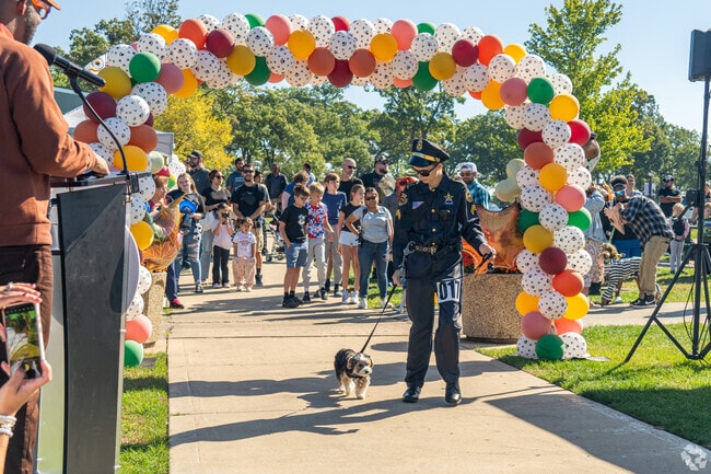 All eyes are on the K-9 unit during Southeast Aurora's annual Fall Pooch Parade.