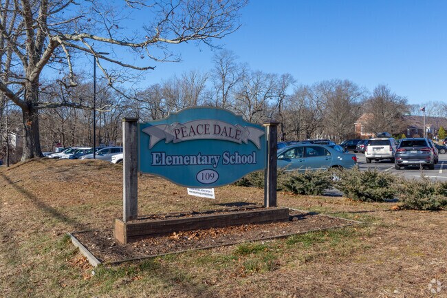 Signage at Peace Dale Elementary School in South Kingstown, RI.