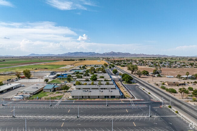 The pick up and drop off area is easy to find at Palo Verde High School in Blythe.