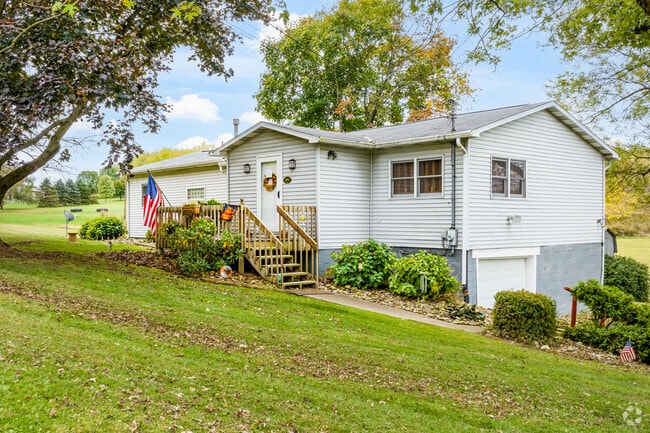 Quaint homes sit along the hills of Burrell Township.