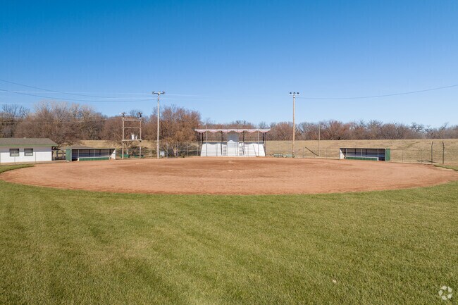 Halstead residents cheer on their teams at Riverside Park's baseball field.