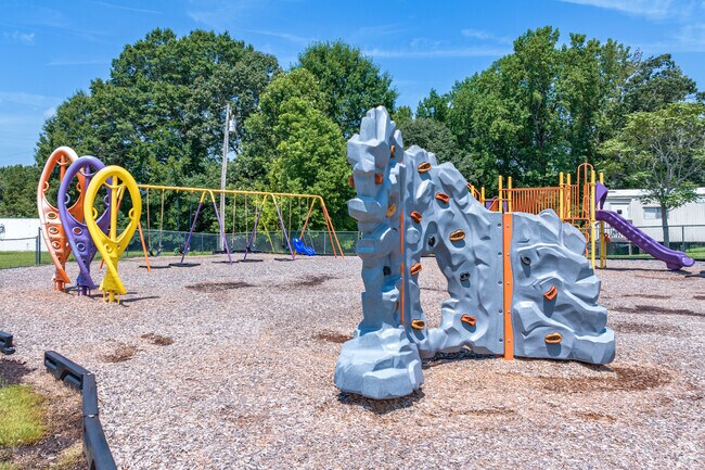Ramseur Elementary School features a climbing wall.