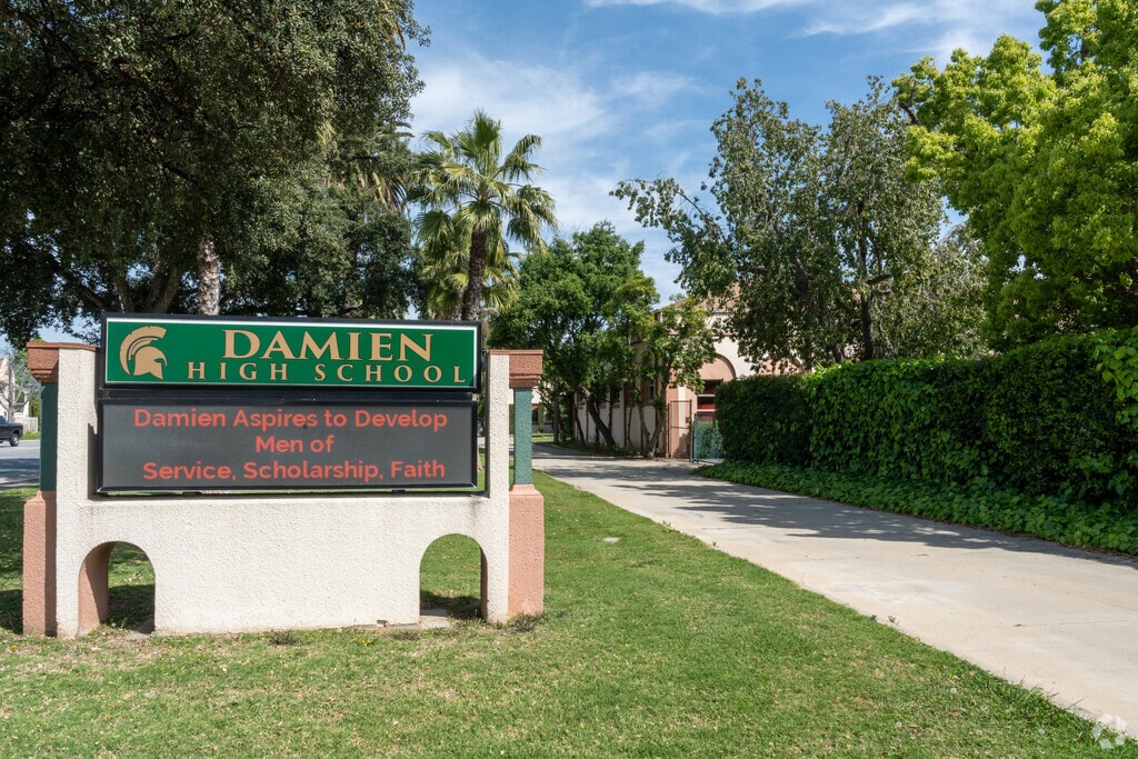 Damien High School educates children in the South La Verne neighborhood.