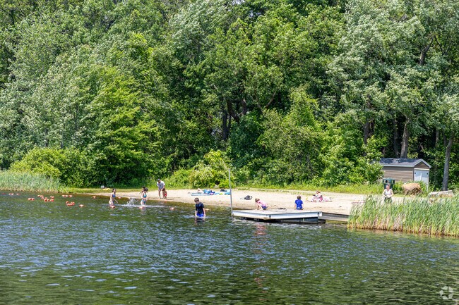 Residents of all ages can enjoy the Heart Pond beach during the summer months in the Littleton Road neighborhood.