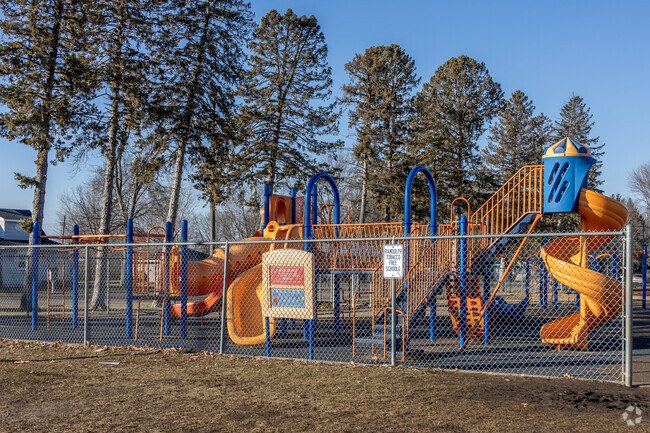 Randolph Elementary School has a large secure playground.