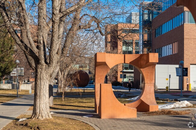 Sculpture outside Anschutz Medical Center adds color to North Aurora’s medical district.