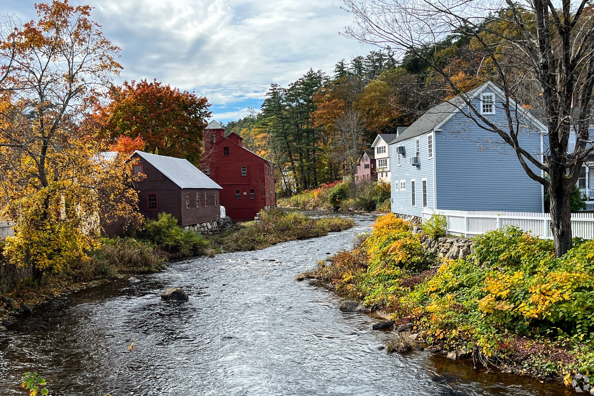 Residents enjoy The Piscataquog River, which runs through the New Boston neighborhood.