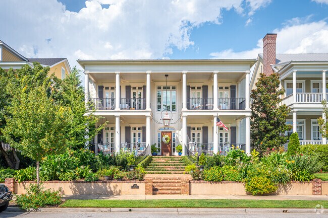 A classic Charleston-style home faces the local park in Hammond's Ferry, North Augusta.