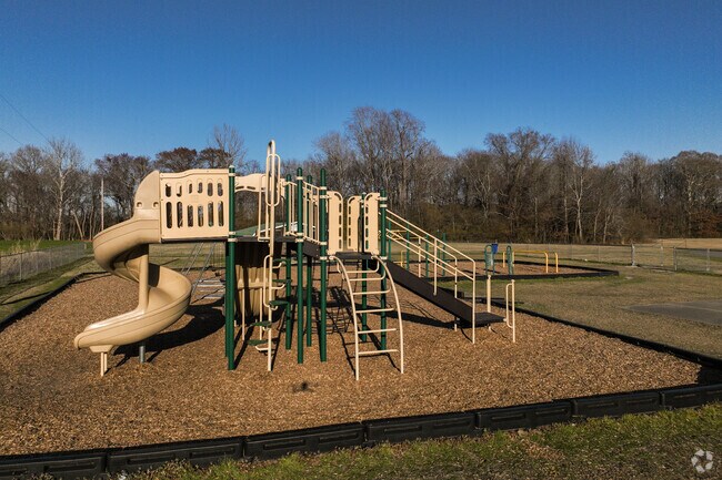 The playground at Perquimans Central School provides a safe space for K-2 children to enjoy outdoor fun.