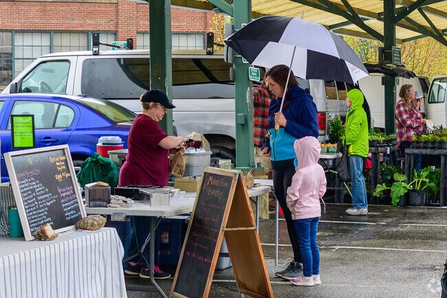 Park Ridge East residents love to bring their children to the Bloomington Farmers' Market.
