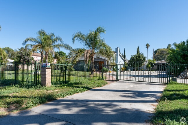 Homes in Reseda display a variety of styles, including this stone-facade residence.