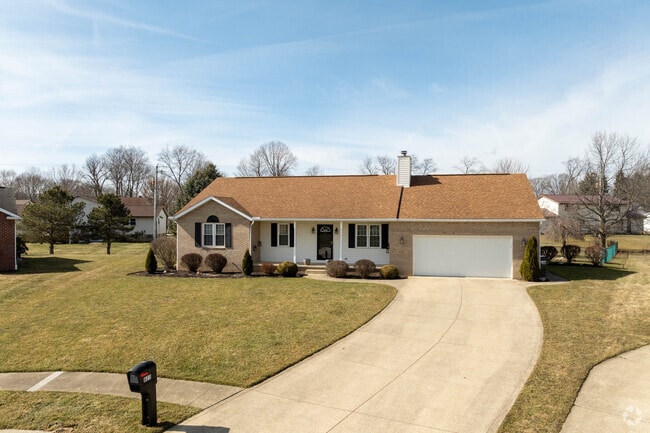 Ranch homes are common in the new developments throughout Louisville, Ohio.