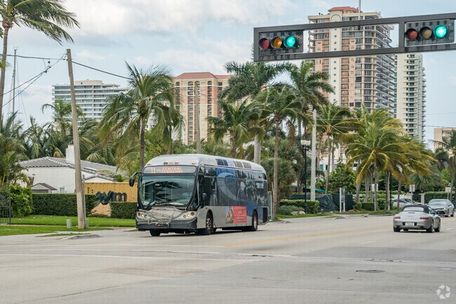 The Broward Public Transit systems offers bus stops on Las Olas for Seven Isles residents.