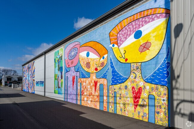 Colorful murals by New Philadelphia artists are scattered throughout the city.