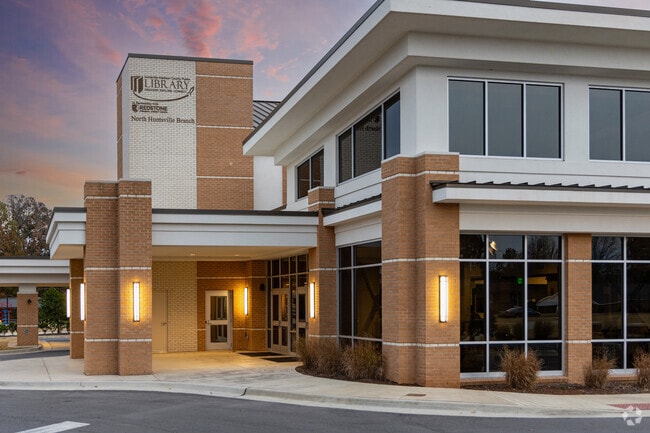 The North Huntsville Public Library provides Mastin Lake Park residents the opportunity to rent out books and join local clubs.