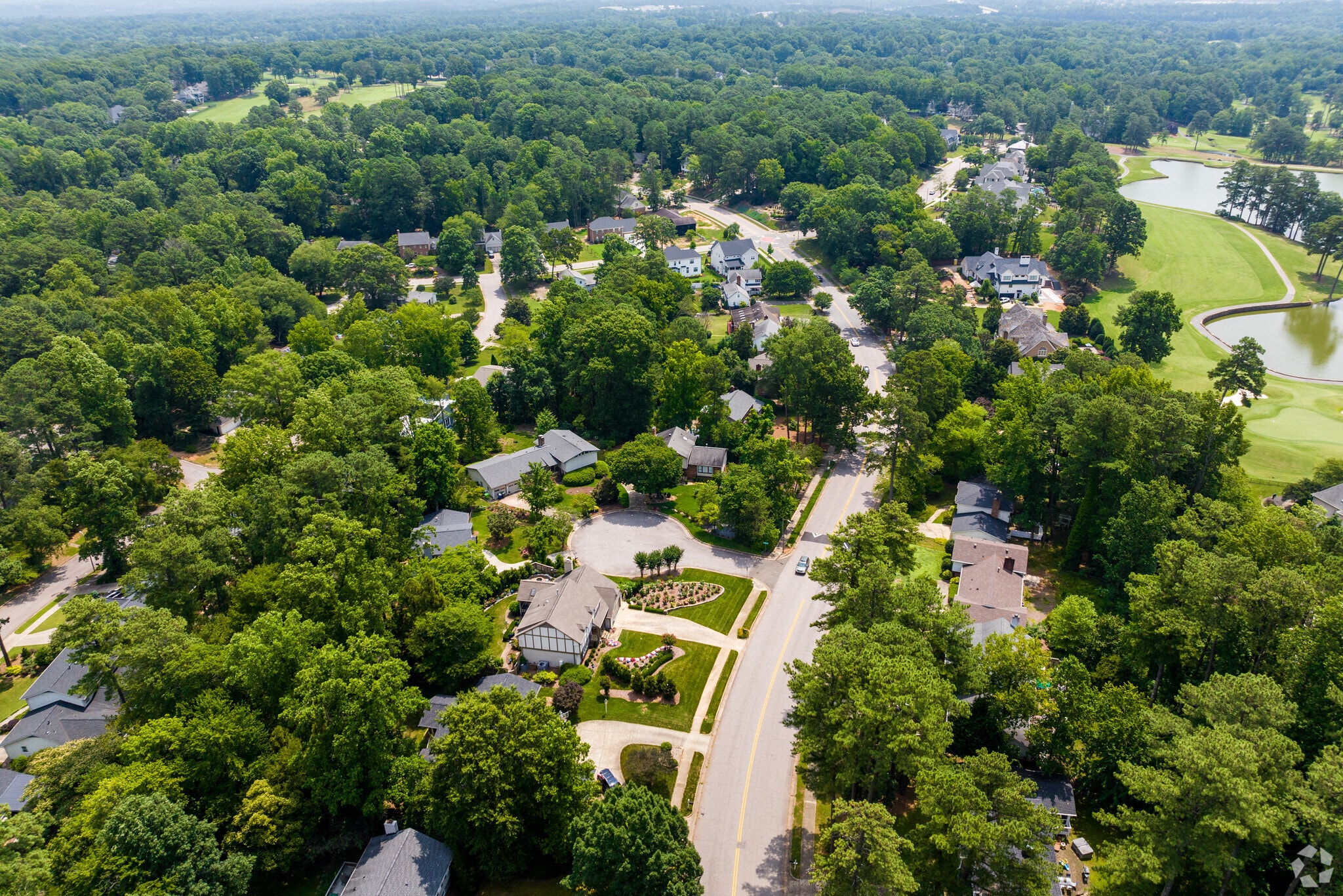 Tree lined streets run through the North Ridge neighborhood.