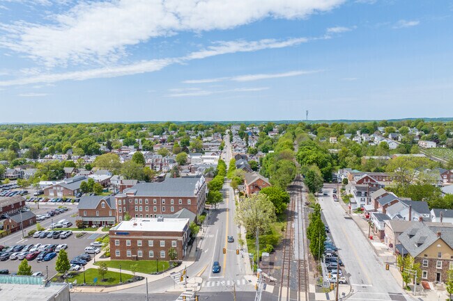 North Main St in Franconia Township is home to many local shops and restaurants.