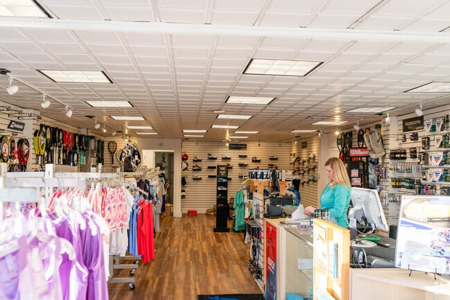 Courtside Outfitters in Williamsville has paddles, shoes and shirts for Pickleball.