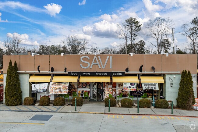 Savi Provisions on Dresden Drive is a favorite for Ashford Park residents seeking gourmet essentials.