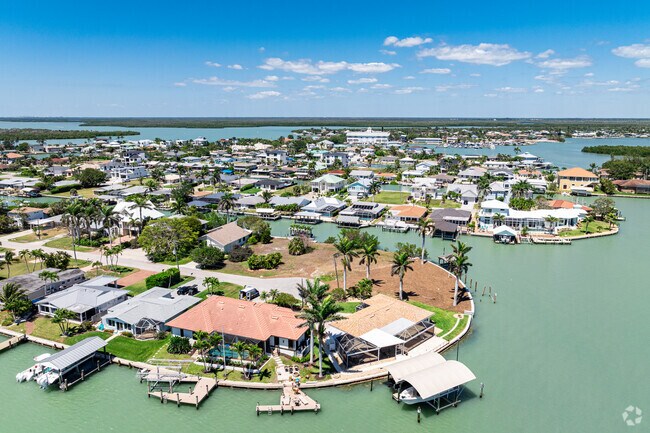 Isles of Capri is a series of residentially occupied islands connected by a single road.