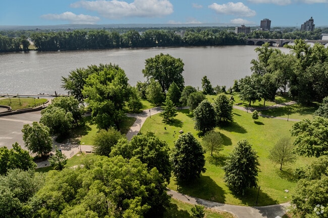 Riverside Park provides trails for walking, running, and biking areas to enjoy with your family.