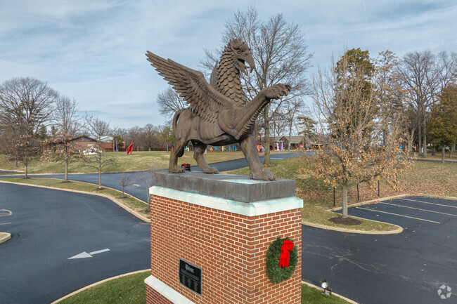 The Griffin is displayed proudly at St. John Vianney High School.