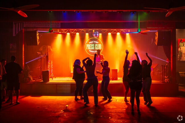 The Press Club hosts regular DJ sets and gets big acts from out of town.