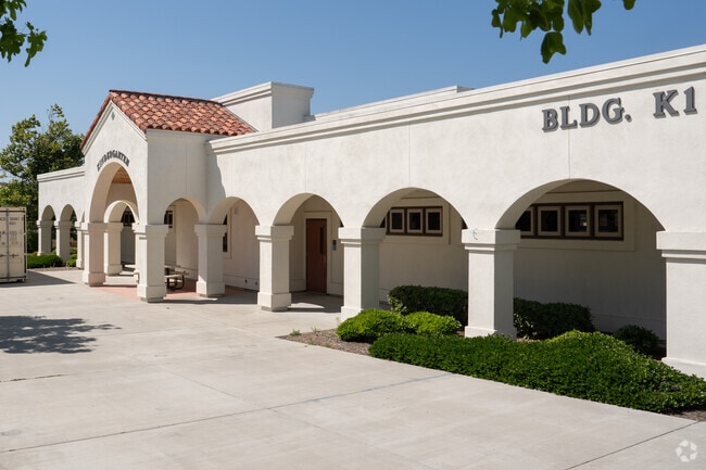 The side building with arches at Louise Foussat Elementary School in Oceanside.