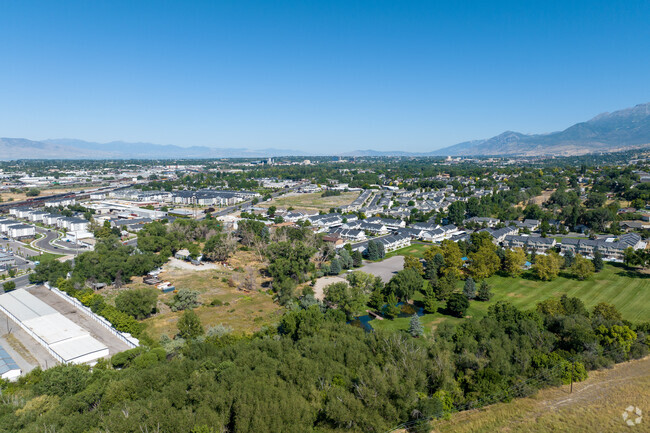 Aerial view of the Provost neighborhood looking west.