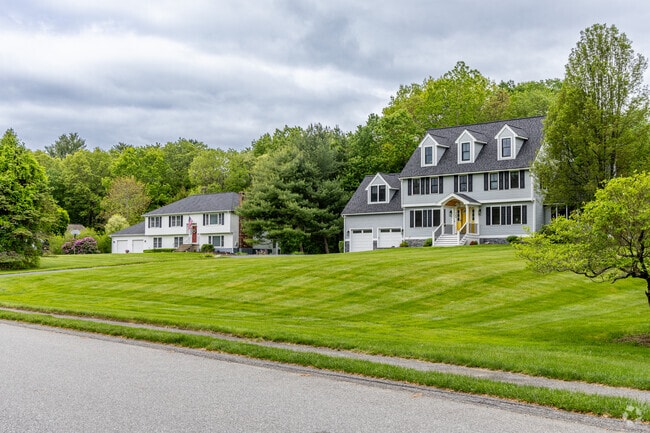 Large colonial and split-level homes in Boxborough, MA.