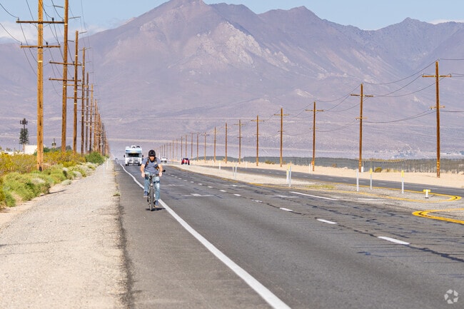 A China Lake Acres resident takes his morning ride to work in Ridgecrest.
