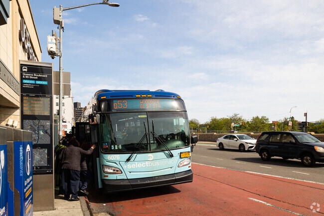 Express buses travel throughout the borough from Middle Village, Queens.