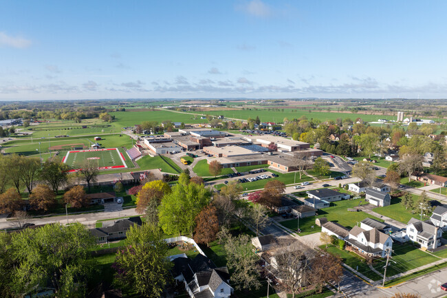 Some students can ride their bike to Lomira Elementary School.