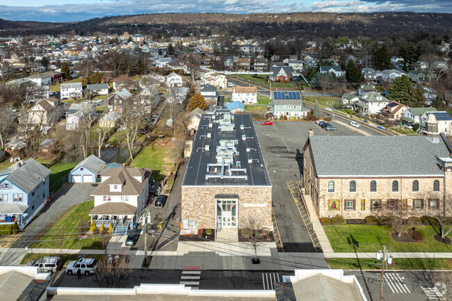 An elevated view of the LaMonte Annex Elementary School campus in Bound Brook, NJ.