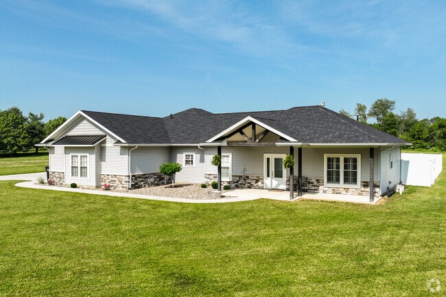 Newer ranch homes are popping up on the outskirts of Angola.