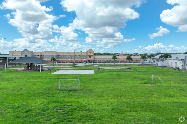 Meadowlane Intermediate Elementary School has a large athletics area.