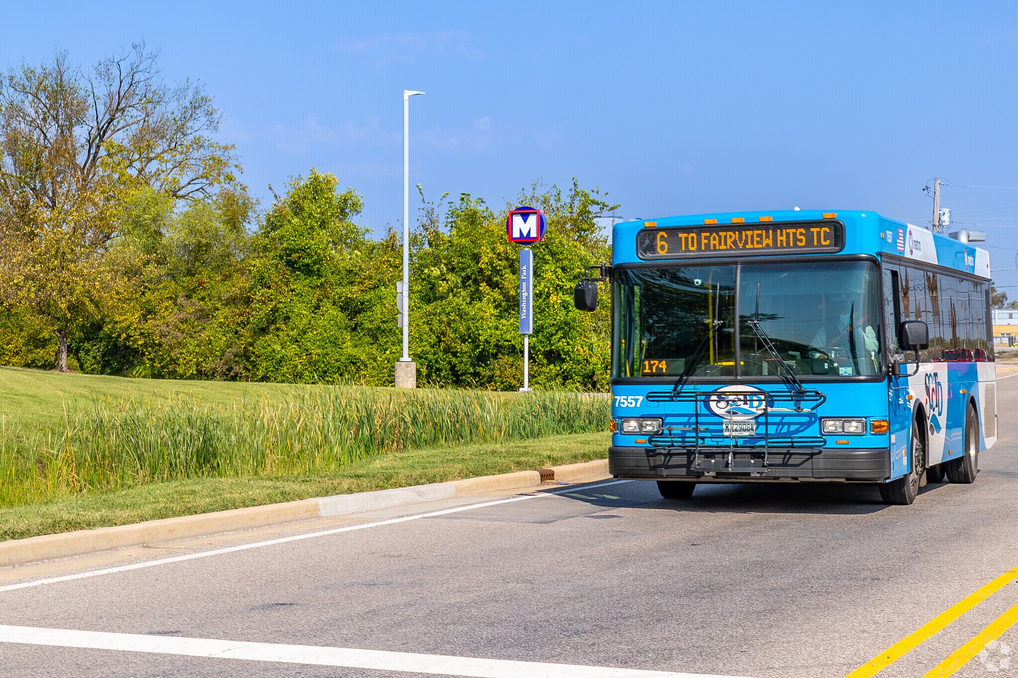 Reducing carbon footprints with Fairview Heights' public transportation.