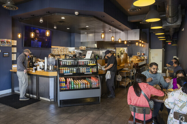The Sandwich Shop is popular lunch time restaurant bustling with activity in Wolf Trap.