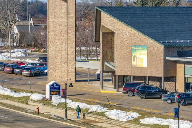 Holy Apostles School in New Berlin has a beautiful entrance.