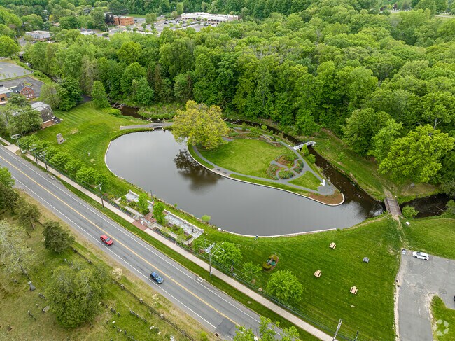 The pond at Filley Park is where many Bloomfield children learn about fishing and ice skating.