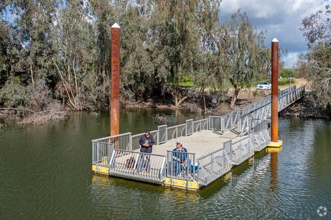 Sycamore Island Park is a popular fishing spot near Fresno's Bullard area.