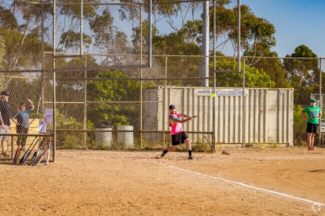 Softball games are frequently played at Kearny Mesa Park in Clairemont Mesa East.
