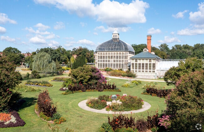 The Rawlings Conservatory and Botanic Gardens near Reservoir Hill was built in 1888.
