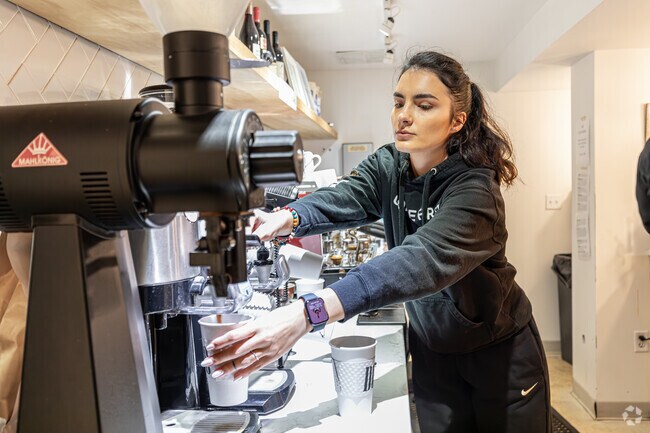 Avon residents enjoy the many coffee and pastry options available at Dom's Coffee.
